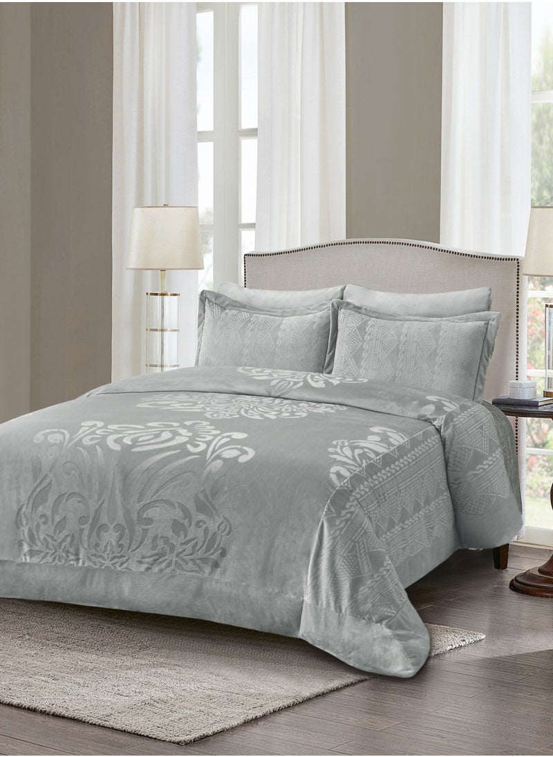 Velvet Comforter Sets, 5 Pcs Single Size, Fits 120 x 200 cm Single Size Bed, With Removable Filling, Soft, Warm - pzsku/Z6E7612C69B25FB2D28C8Z/45/_/1728126918/e5b14c38-c4d3-4afb-874f-39e13a5a7a3c