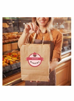 Y&D Brown Paper Bags, with Handles Kraft Gift Reusable Bag Present for Grocery Baking Shopping, Wedding Christmas Birthday, Restaurant takeouts, Retail, 15 x8x 21cm - 60 pcs  - Image 5