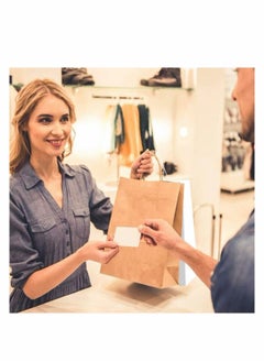 Y&D Brown Paper Bags, with Handles Kraft Gift Reusable Bag Present for Grocery Baking Shopping, Wedding Christmas Birthday, Restaurant takeouts, Retail, 15 x8x 21cm - 60 pcs  - Image 3