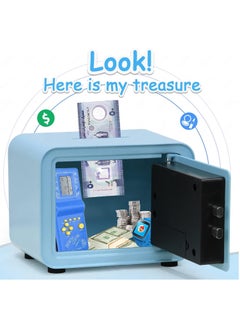 Piggy Bank Safe with Digital Password and Key Lock, Cash Coins Drop Slot Money Saving Box for Kids Boys Girls Adults (18x24x16cm) Black - pzsku/Z6E7622CD659E071F64B1Z/45/_/1702473002/c2c7351e-165d-437c-8ca2-e14d8a840221