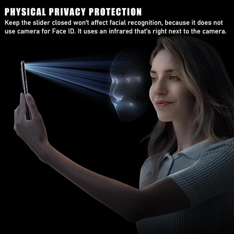 Front Camera Privacy Cover & Security Slider compatible with iPhone 17 Pro Max/Pro/Air/17 Series, Ultra-Thin Silver, Strong Adhesive, Supports Face ID - Image 2