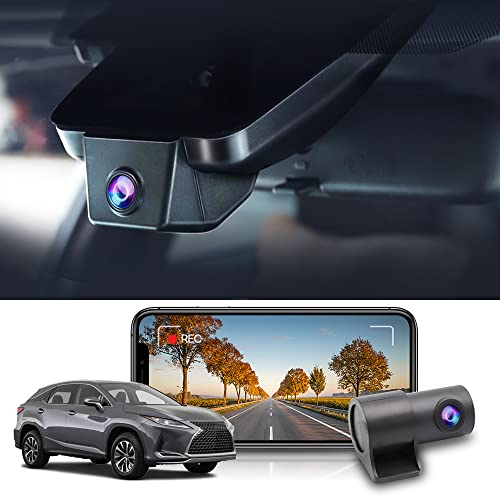 FITCAMX كاميرا داش مزدوجة FITCAMX 4K مناسبة لسيارات لكزس RX 2016 2017 2018 2019 2020 2021 2022 RX350 450h F Sport Luxury، تصميم OEM، فيديو أمامي 2160P وخلفي 1080P، تسجيل متكرر، واي فاي، وضع وقوف السيارات، بطاقة 128GB - Image 1
