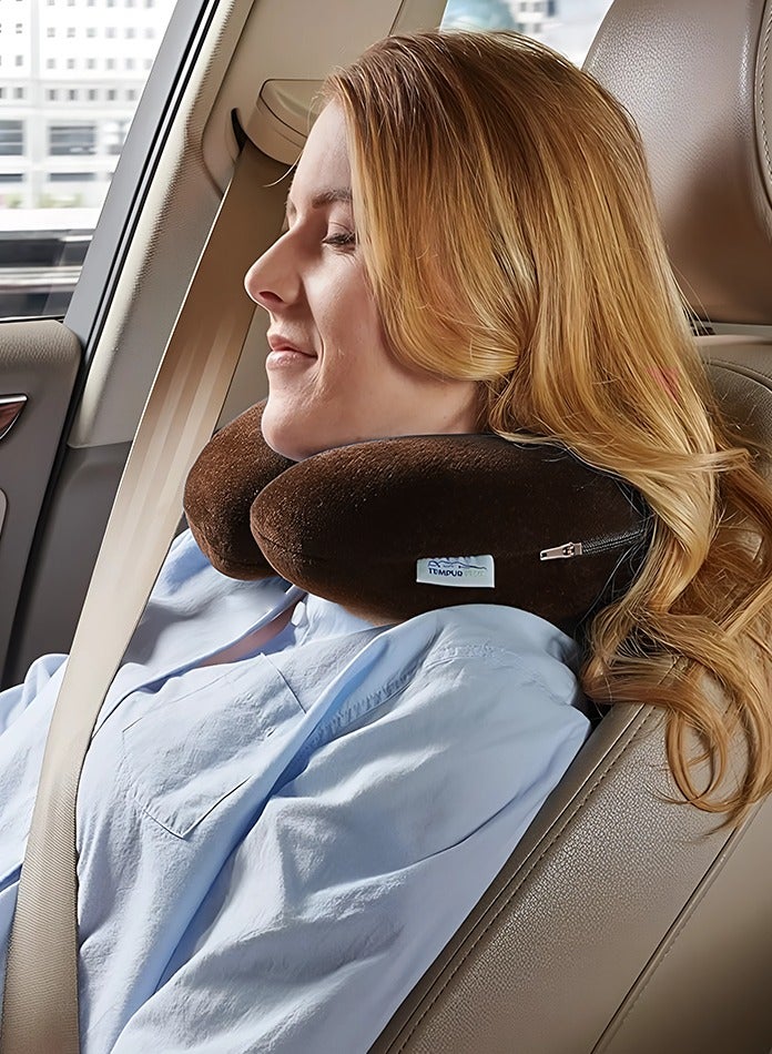 ARINA 32 * 32 * 8 cm double sided neck pillow designed to support head and neck during sleep and provide perfect comfort.  - Image 1