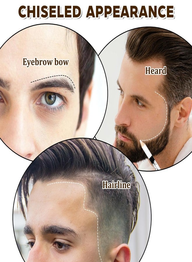 IANFAN Hairline Pencil, 12 Pcs Barber Pencil Set With 2 Sharpeners, Barber Pencils For Lineup, Beard Shaping & Makeup Design For Men, Barbers Chalk Pen, White, Black, Dark Brown, Light Brown - Image 4