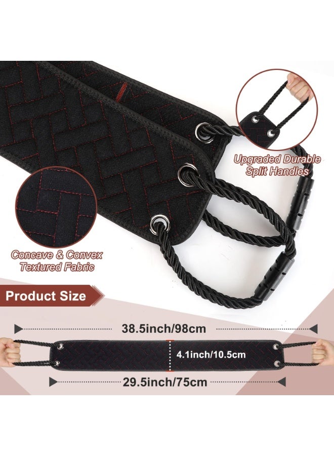 Exfoliating Back Scrubber, Extra Long 98cm (38.5") Double-Sided Body Scrub with Upgraded Split Handles, Black - Image 2