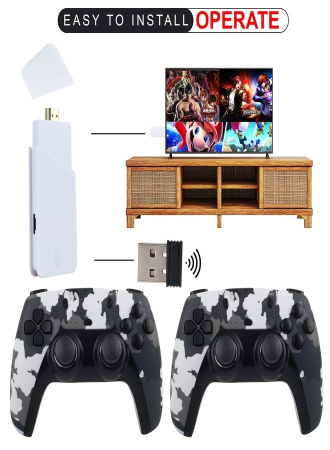 Playtastic Wireless Video Games for Tv Gaming, Retro Gaming Console with Game Stick 4K Ultra HD Game Stick, Plug & Play TV Video Game Set for 2 Player with 10 Emulators 24000+ Games 2.4G Wireless - Image 5