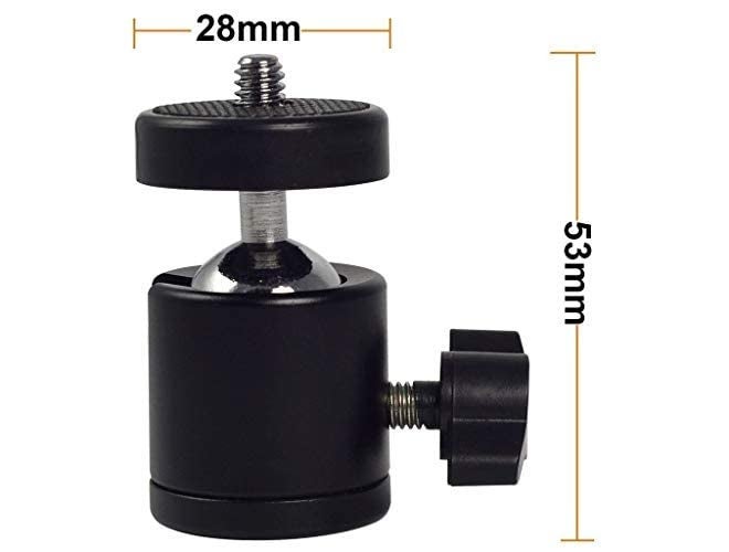 MILLETS Swivel Mini Ball Head 1/4" Screw 360 Degree Aluminium Alloy Body Rotating Swivel Mini Tripod Ball Head With 1/4" Screw Thread Base Mount For Lighter Dslr Camera Camcorder,Multi-coloured - Image 4
