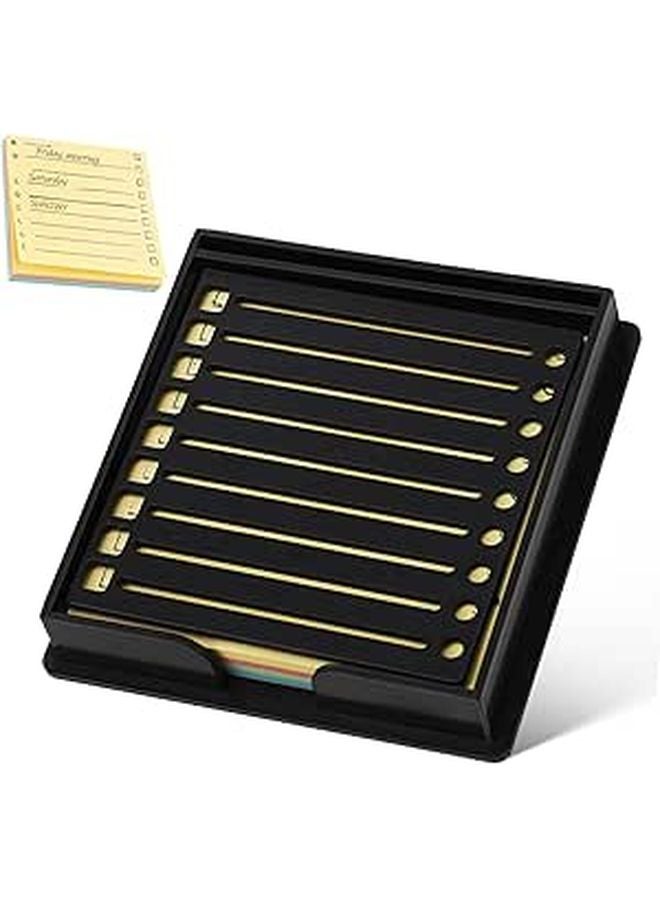 Lined Memo Holder With Checkboxes Label Dispenser Desk Organizer Stationery - Image 1