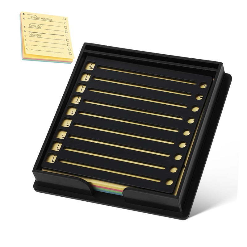 Lined Memo Holder With Checkboxes Label Dispenser Desk Organizer Stationery - Image 2