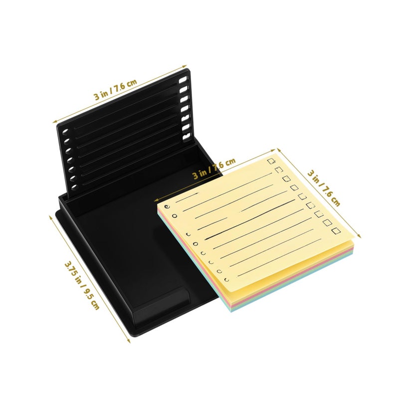 Lined Memo Holder With Checkboxes Label Dispenser Desk Organizer Stationery - Image 3