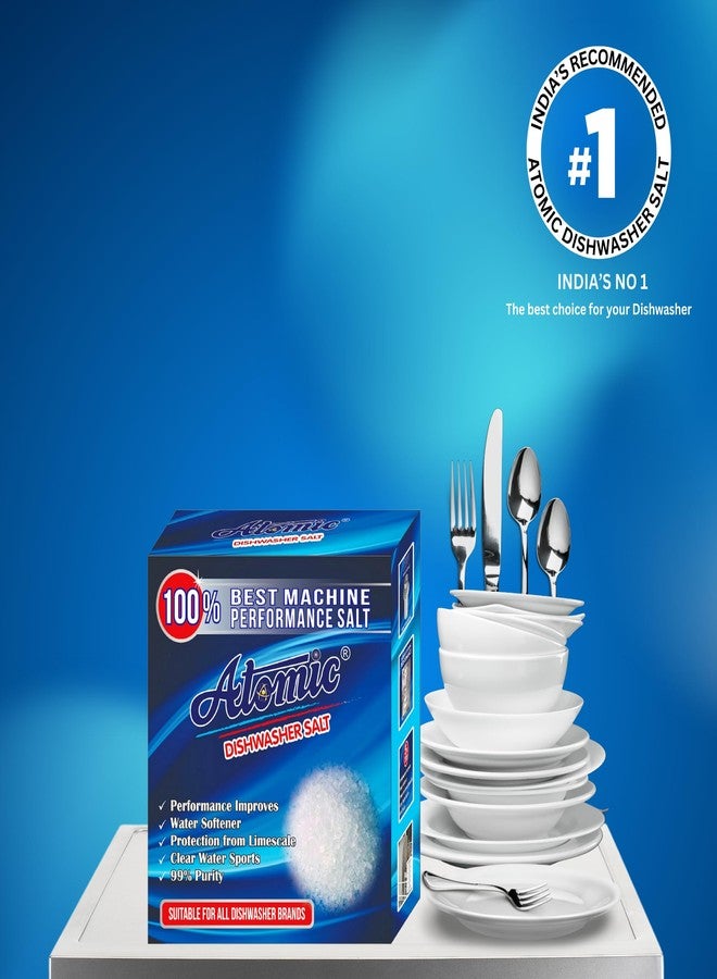 Atomic Dishwasher Salt Protection From Limescale Build-up, Pack of 2-900 gm Each - Image 3