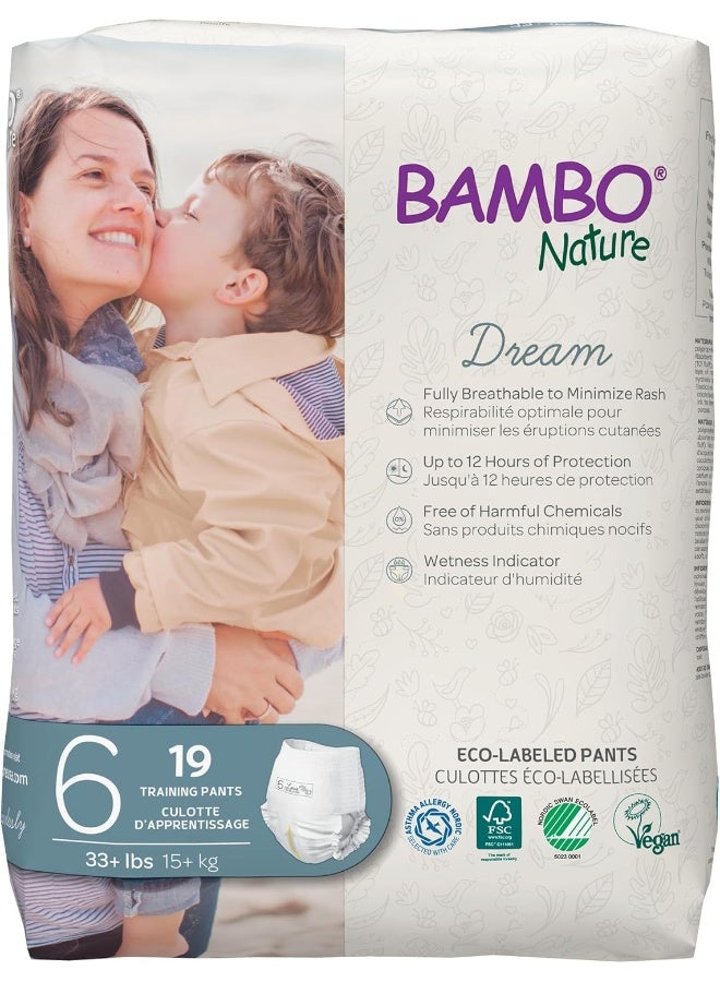 بامبو نيتشر Bambo Nature Premium Eco-Friendly Training Pants, Size 6, 19 Count - Image 1