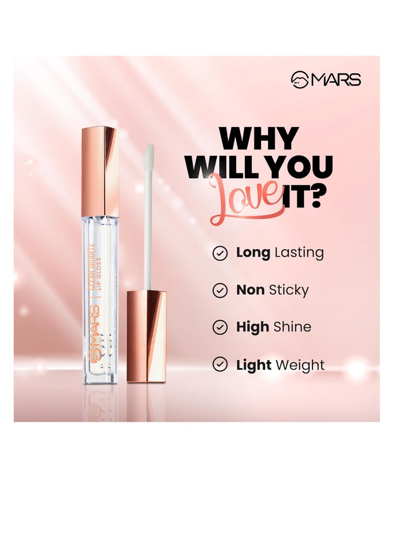 مارس ملمع شفاه مارس كوارتز شفاف للنساء، مرطب ولمعان عالي، خفيف الوزن ومريح، 3.0 مل - Image 2