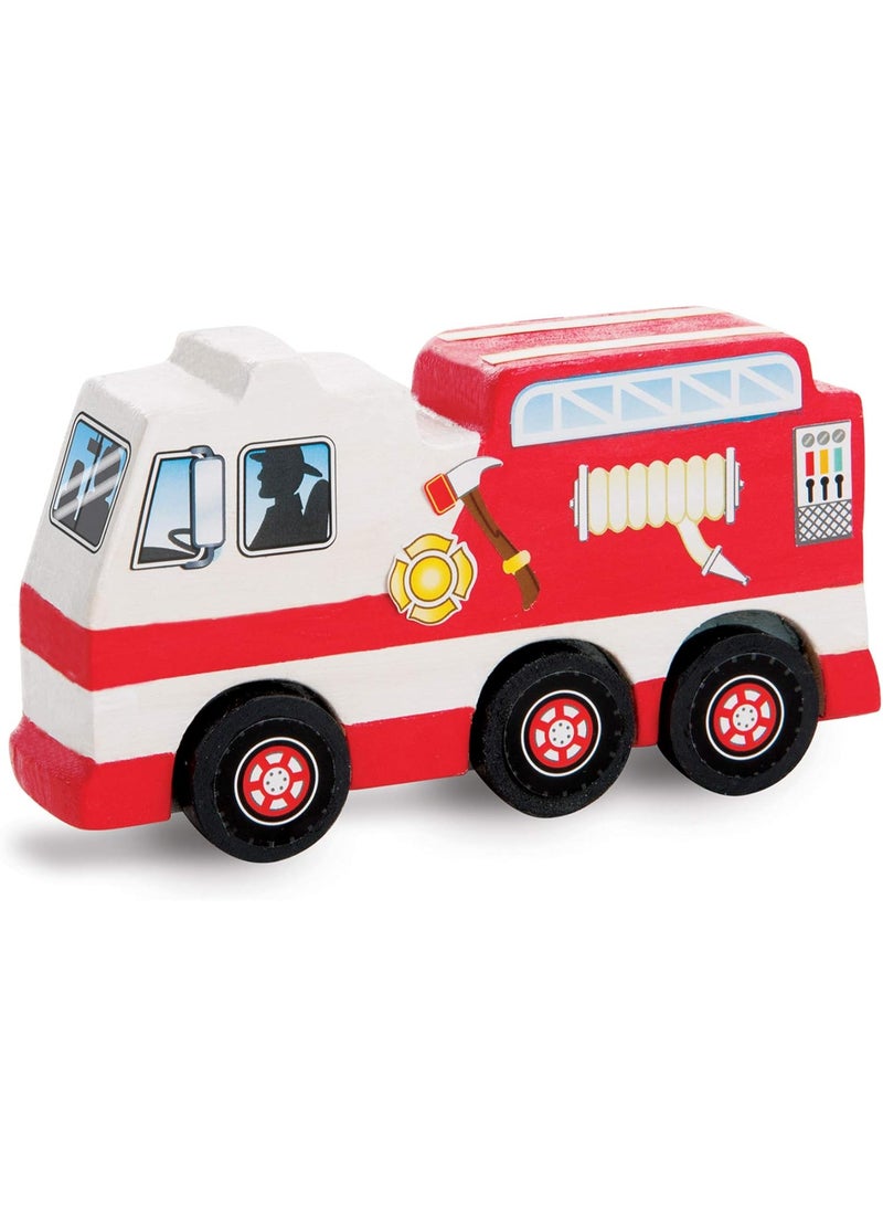 Melissa & Doug Wooden Rescue Vehicles Craft & Paint Kit for Kids – 3 Vehicles (Police, Fire Truck, Air Rescue Helicopter) Melissa & Doug - Image 4