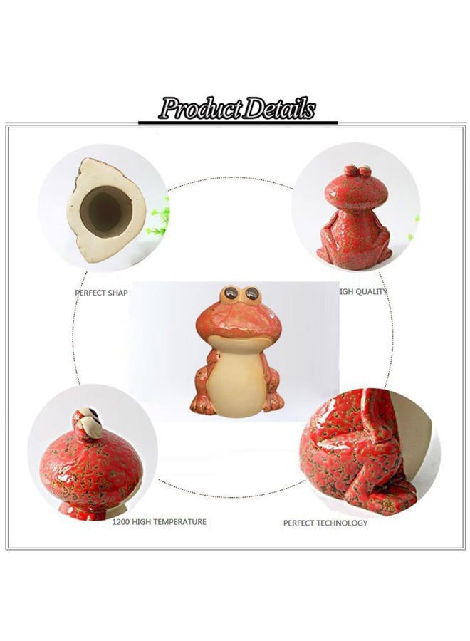 AKV Frog Toilet Bolt Caps Ceramic Toilet Bolt Covers Decorative Toilet Screw Cover Caps, Toilet Caps for Bottom of Toilet, Cute Toilet Bowl Bolt Covers for Bathroom Decor, Easy to install (Green+Red) - Image 5