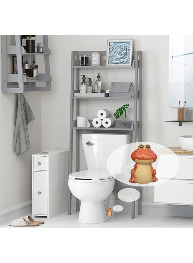 AKV Frog Toilet Bolt Caps Ceramic Toilet Bolt Covers Decorative Toilet Screw Cover Caps, Toilet Caps for Bottom of Toilet, Cute Toilet Bowl Bolt Covers for Bathroom Decor, Easy to install (Green+Red) - Image 2