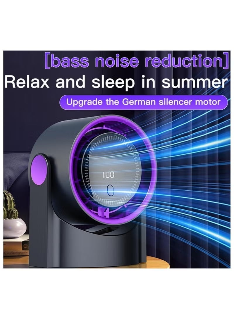 Oriday High-Speed Quiet Desk Fan, Digital Display USB Rechargeable Tabletop Cooler, Compact Cooling Accessories for Office, Home, and Travel - Image 5