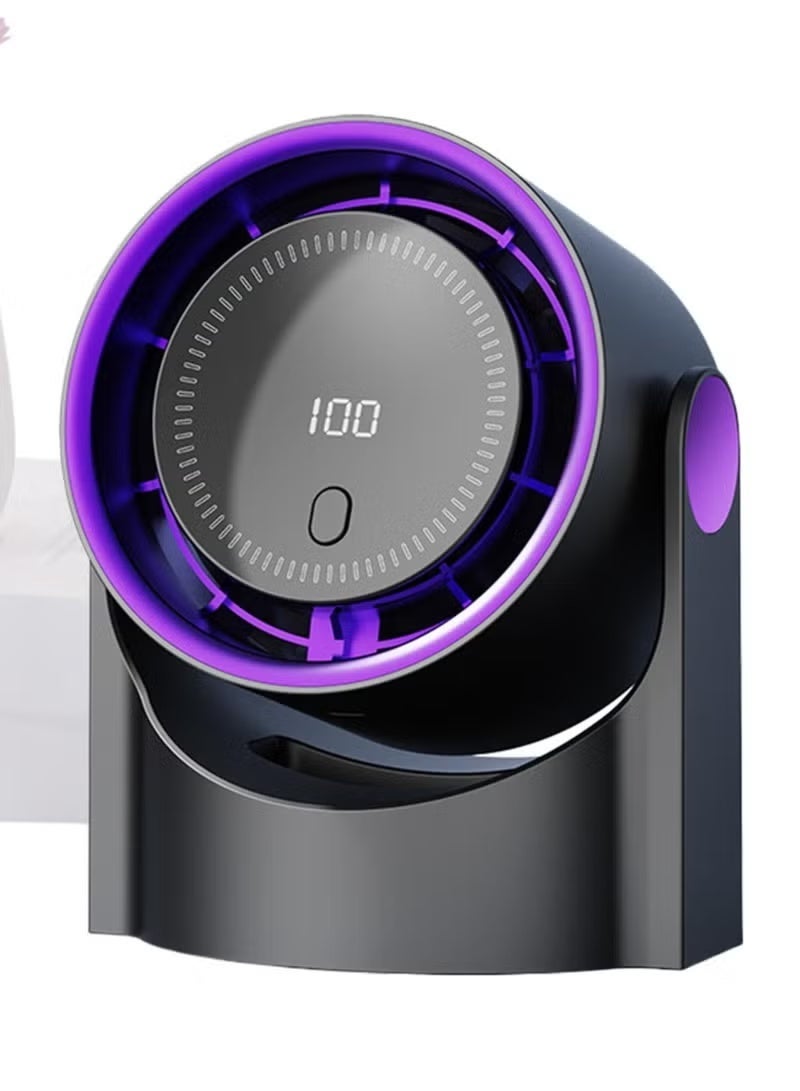 Oriday High-Speed Quiet Desk Fan, Digital Display USB Rechargeable Tabletop Cooler, Compact Cooling Accessories for Office, Home, and Travel - Image 1