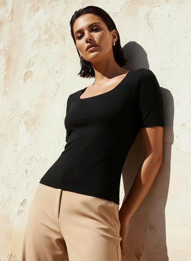 Splash FAV Microfibre T shirt with Square Neck