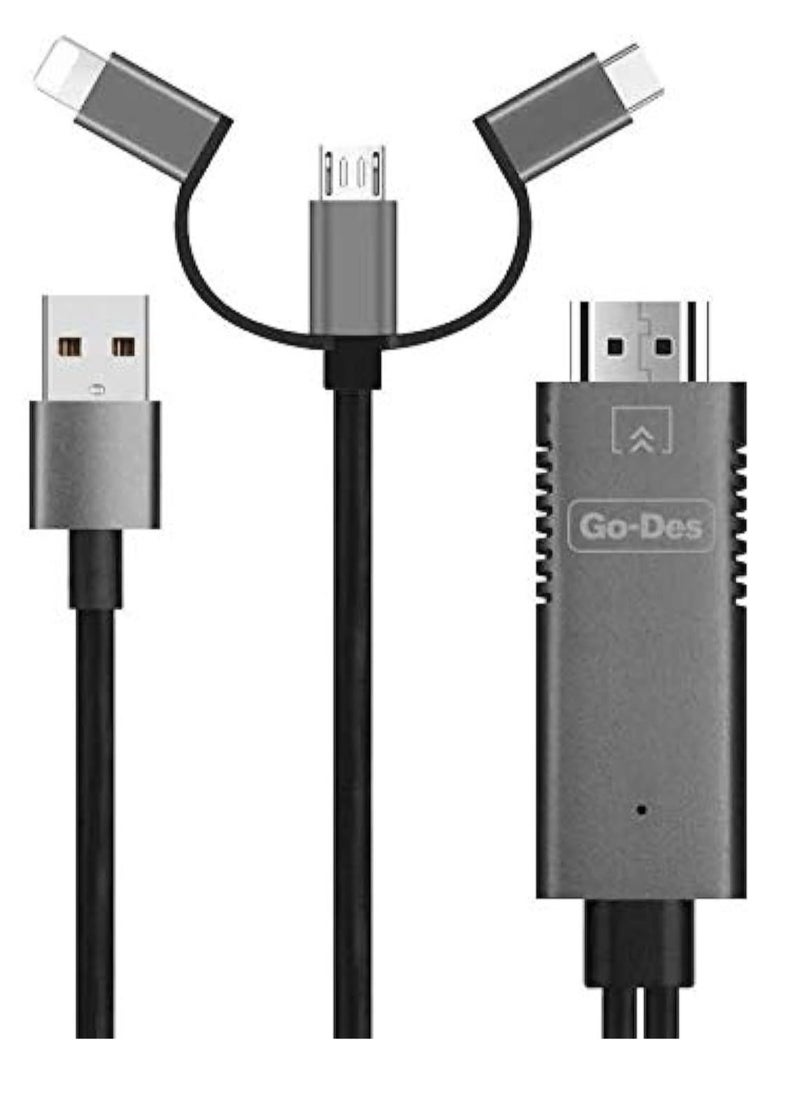 ماركة غير محددة - NEW Plug and Play Mobile Phone Cable – Fast Charging u0026 High-Speed Data Transfer for Android/iOS Devices - Image 1