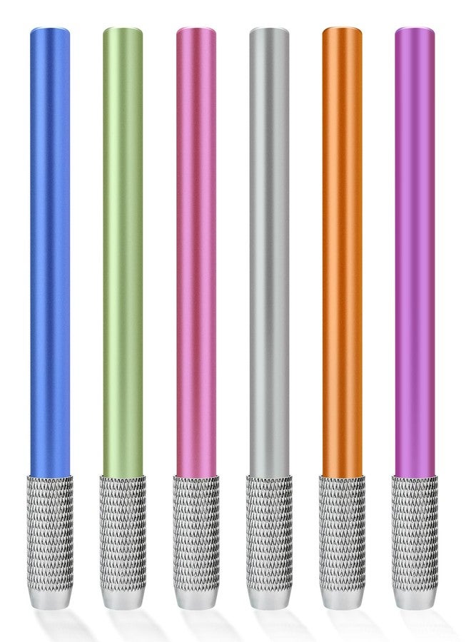 Dirvcp 6PCS Aluminum Assorted Colors Pencil Lengthener, Multi-Color Pencil Lengthener Holder with Ergonomic Grip, Fits Standard & Colored Pencils for Drawing, Sketching & Office Use - Image 1