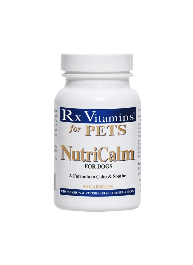 Rx Vitamins Nutricalm Dog Anxiety Relief  Dog Separation Anxiety Supplement  Calming Aid For Dogs  Keep Dog Calm For Vet, Thunder, & Travel  50 Ct  - Image 1