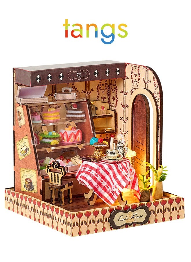 tangs TANGS Serenity Sweets House - Therapeutic Miniature Craft Kit with LED Magic  - Image 1
