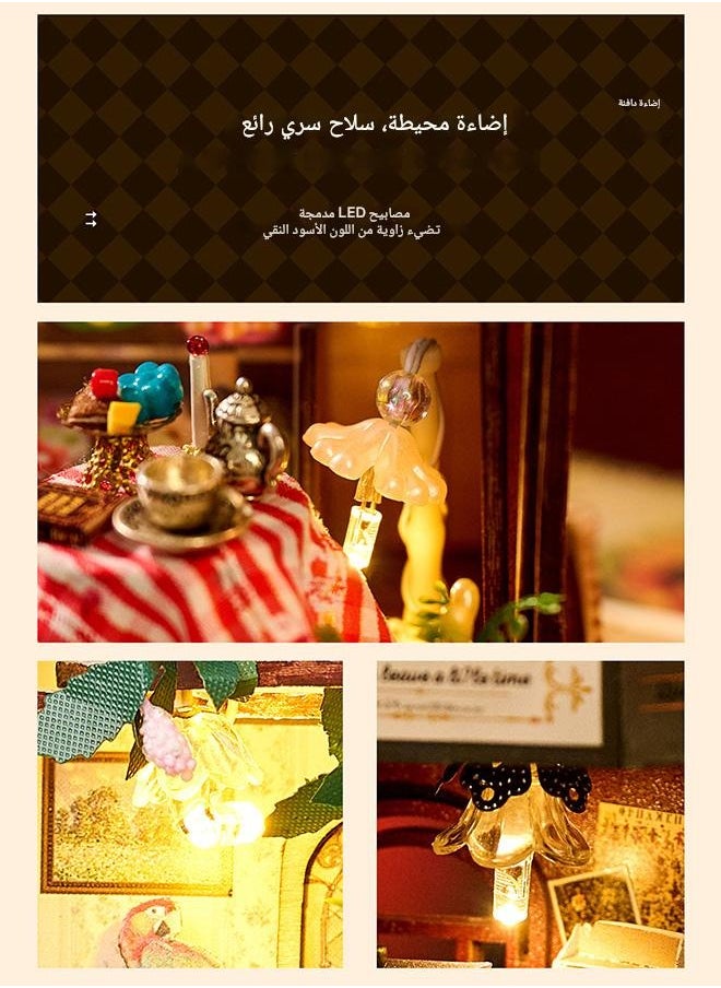 tangs TANGS Serenity Sweets House - Therapeutic Miniature Craft Kit with LED Magic  - Image 5