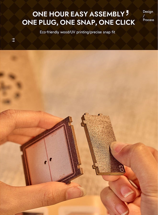 tangs Realistic Mini 3D Diy Craft Miniature Dollhouse With Furniture Wooden House Room Toy Kit For Decoration TANGS Serenity Sweets House - Therapeutic Miniature Craft Kit with LED Magic - Image 3