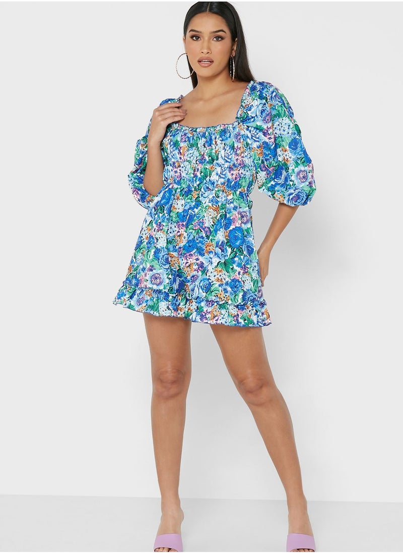 Puff Sleeve Floral Print Playsuit - pzsku/Z6E7704A8F59637C177C4Z/45/_/1698933704/fb92703d-f454-4d13-9684-415ac70f976c