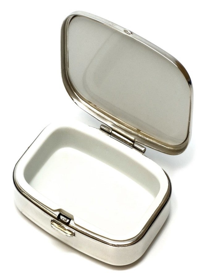 Speert 9327 Rectangular Small Pill Box Organizer Aqua Blue Silver Women Travel Pill Case Purse Pocket Container Daily Portable Medicine Vitamin Box Medication Supplement Mini Storage - Image 3