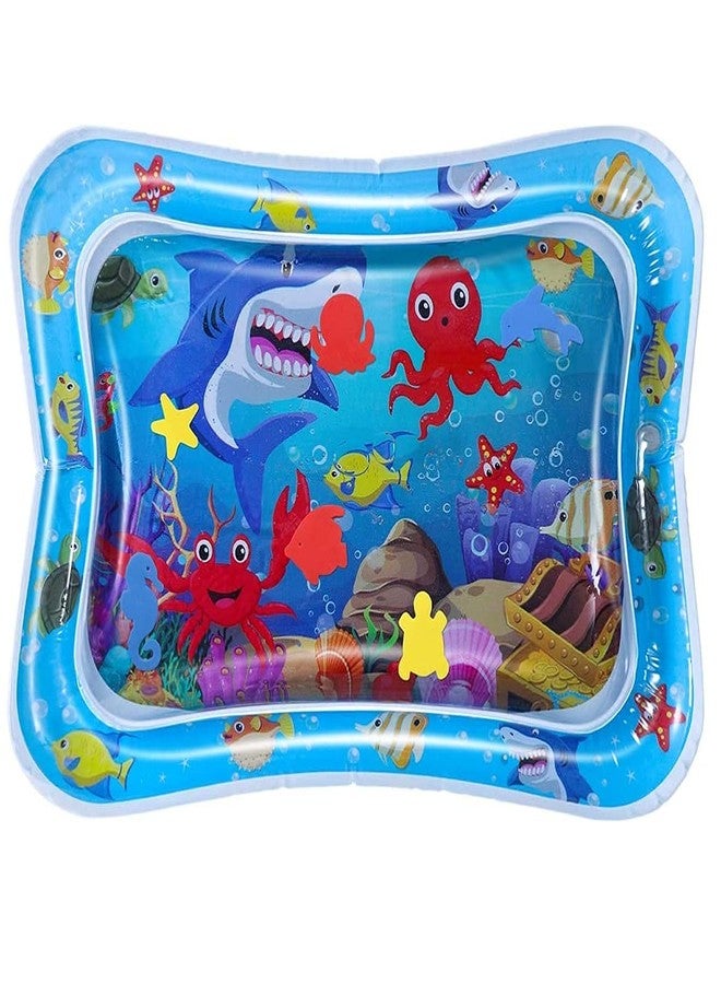 RIGJAK Baby Kids Water Play Mat Toys Inflatable Tummy Time Leakproof Water Play Mat, Fun Activity Play Center Indoor and Outdoor Water Play Mat for Baby - Image 1