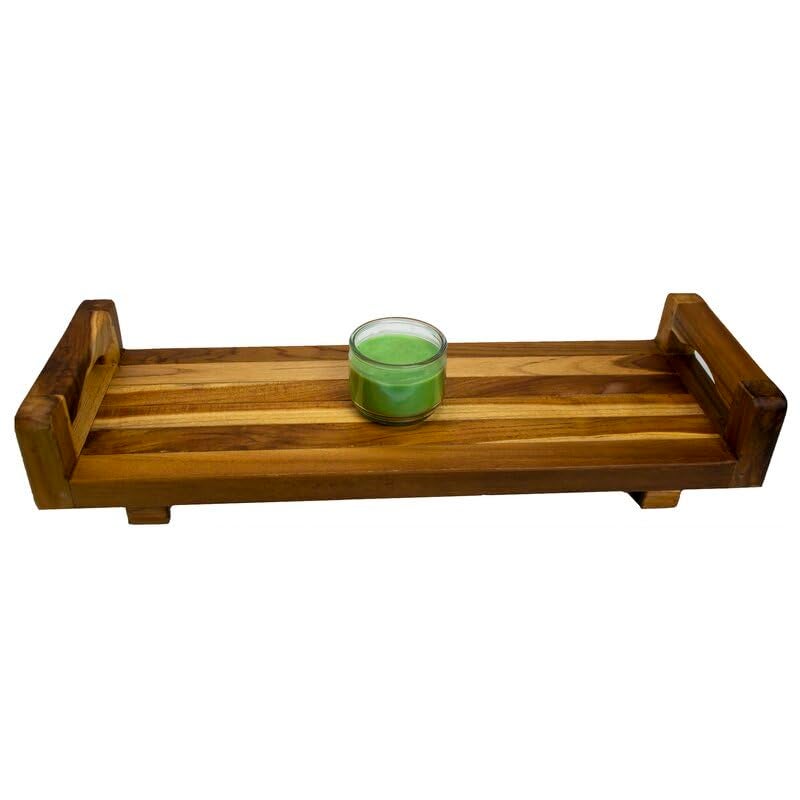 RuPS RuPS Natural Wood Bathtub TrayBath Caddy for Bathroom Modern Bathtub ShelfTable Bathtub Organiser  - Image 3