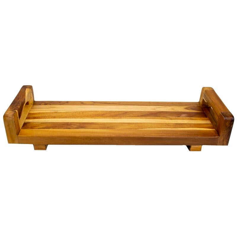 RuPS RuPS Natural Wood Bathtub TrayBath Caddy for Bathroom Modern Bathtub ShelfTable Bathtub Organiser  - Image 2