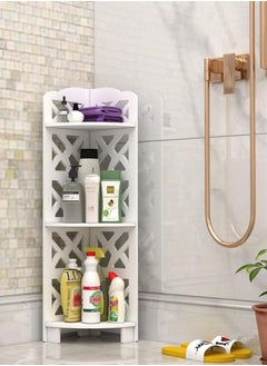 HOME TASTE Corner Shelf Stand 20 X 20 X 80 Cm – Space-Saving Bathroom Corner Cabinet, Shower Caddy & Kitchen Storage Rack for Small Spaces – Organize Toiletries & Essentials  - Image 1