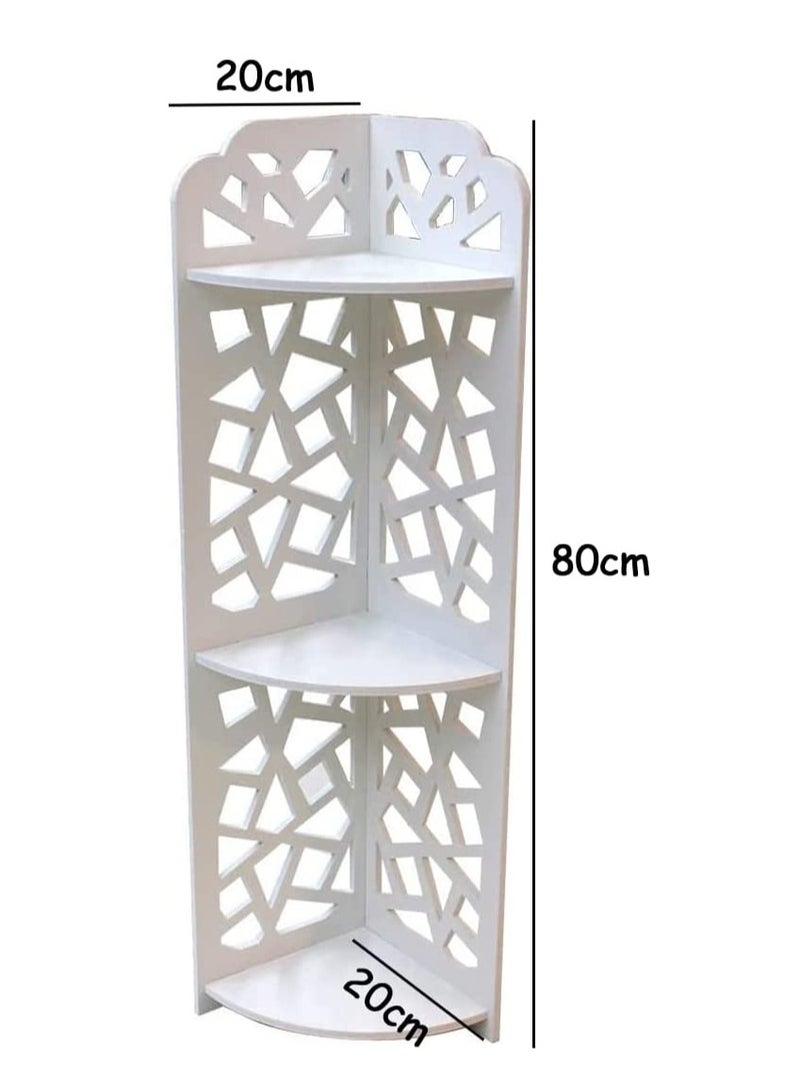 HOME TASTE Corner Shelf Stand 20 X 20 X 80 Cm – Space-Saving Bathroom Corner Cabinet, Shower Caddy & Kitchen Storage Rack for Small Spaces – Organize Toiletries & Essentials  - Image 2