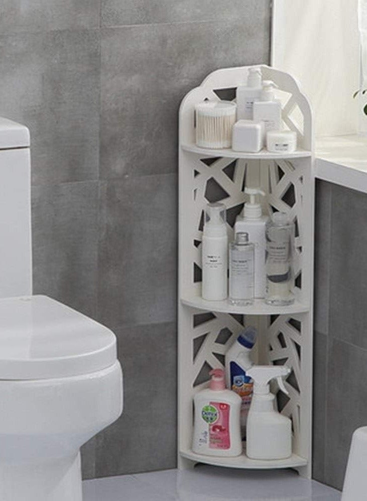 HOME TASTE Corner Shelf Stand 20 X 20 X 80 Cm – Space-Saving Bathroom Corner Cabinet, Shower Caddy & Kitchen Storage Rack for Small Spaces – Organize Toiletries & Essentials  - Image 3