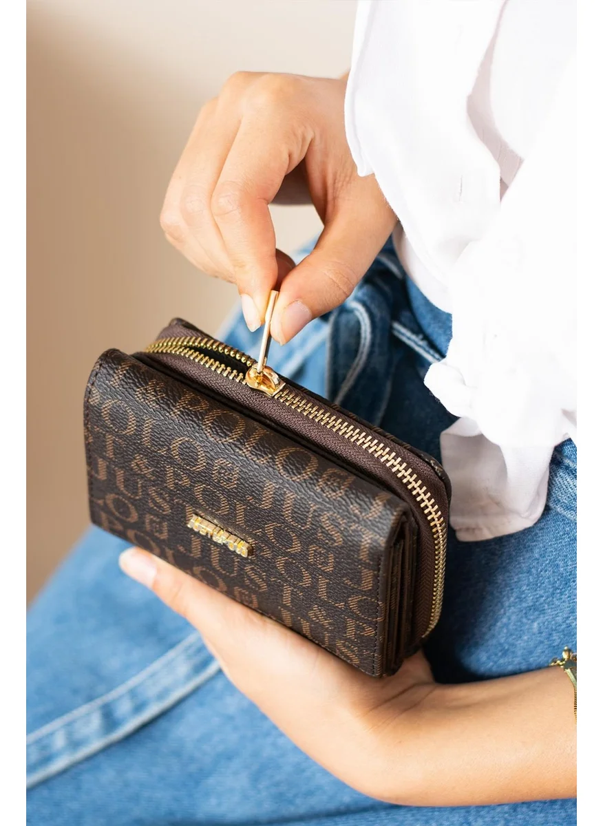 Just Polo Women's Brown Wallet & Card Holder JP0002