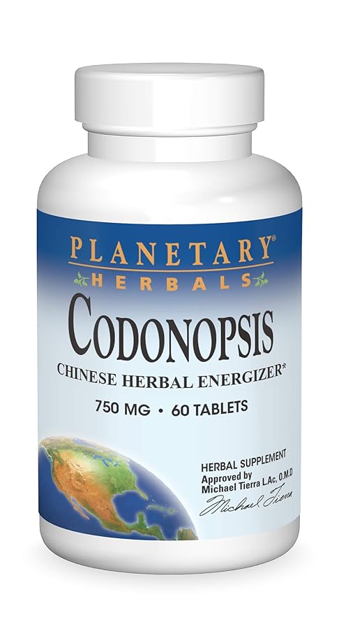 Planetary Herbals Codonopsis Tablets 750 mg 60 Count
