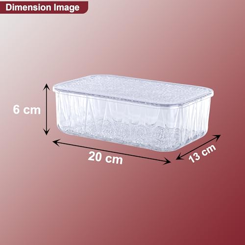 Kuber Industries 4600 ml Acrylic Stackable Kitchen Food Storage Container for Home with Lid | Freeze Organizer Items and Storage Organizer Box for Snacks and Dry Fruits | Transparent - Image 3