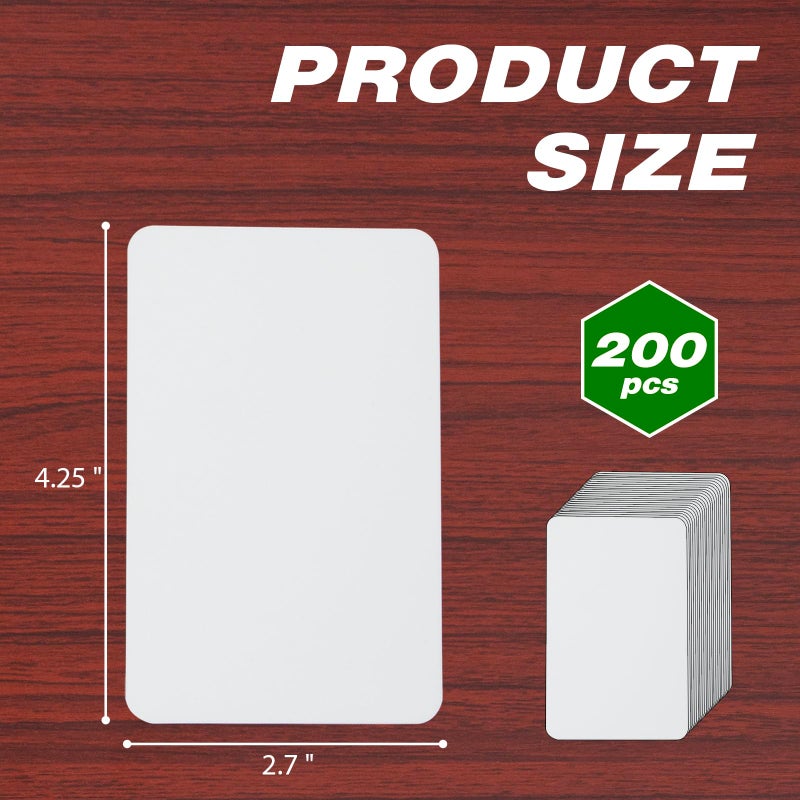 Prilino 200ct Tall Trading Card Dividers - White Plastic Card Divider, Page Dividers for Storage Boxes, Standard Vertical Fit for Sports/Games Card Categorization and Management - Image 2