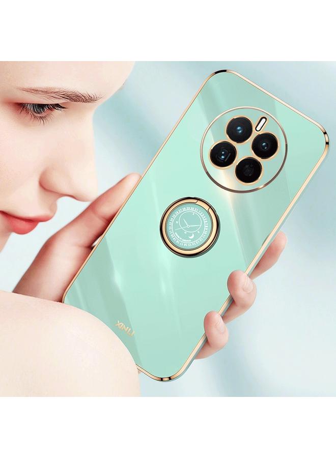 زبون جراب لهاتف Huawei nova 9 SE من XINLI، جراب هاتف TPU مطلي بالكهرباء 6D بحافة مستقيمة مع حامل حلقي - Image 5