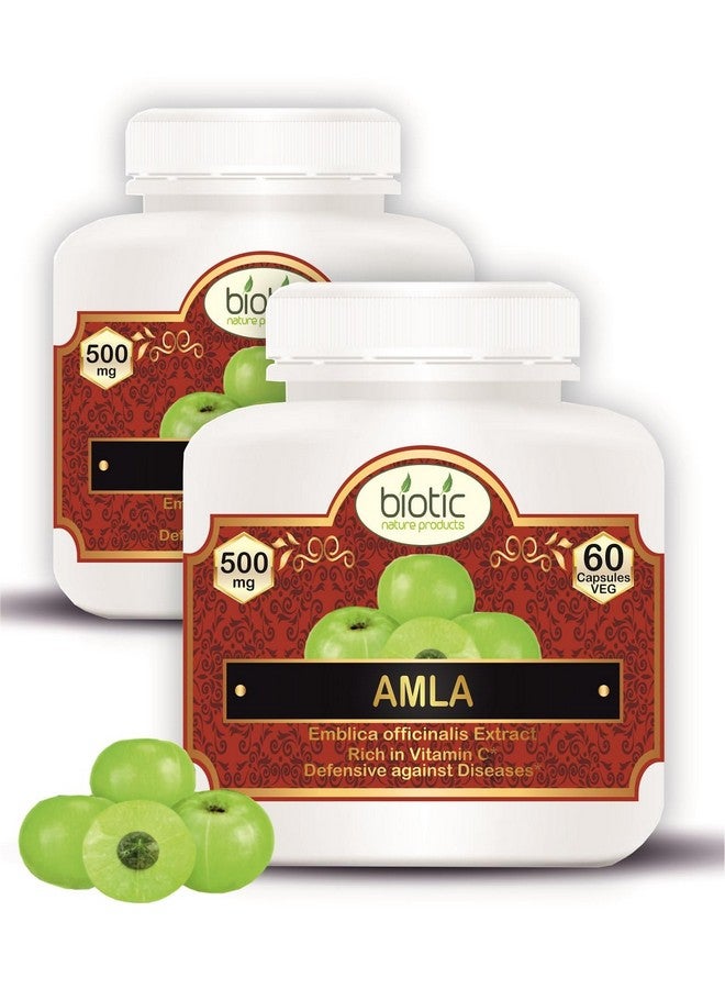 Biotic كبسولات أملاء البيوتيك - كبسولات التوت الهندي - مستخلص إمبليكا أوفيشيناليس 500 ملغ - 120 كبسولة نباتية (عبوة من 2) - Image 1