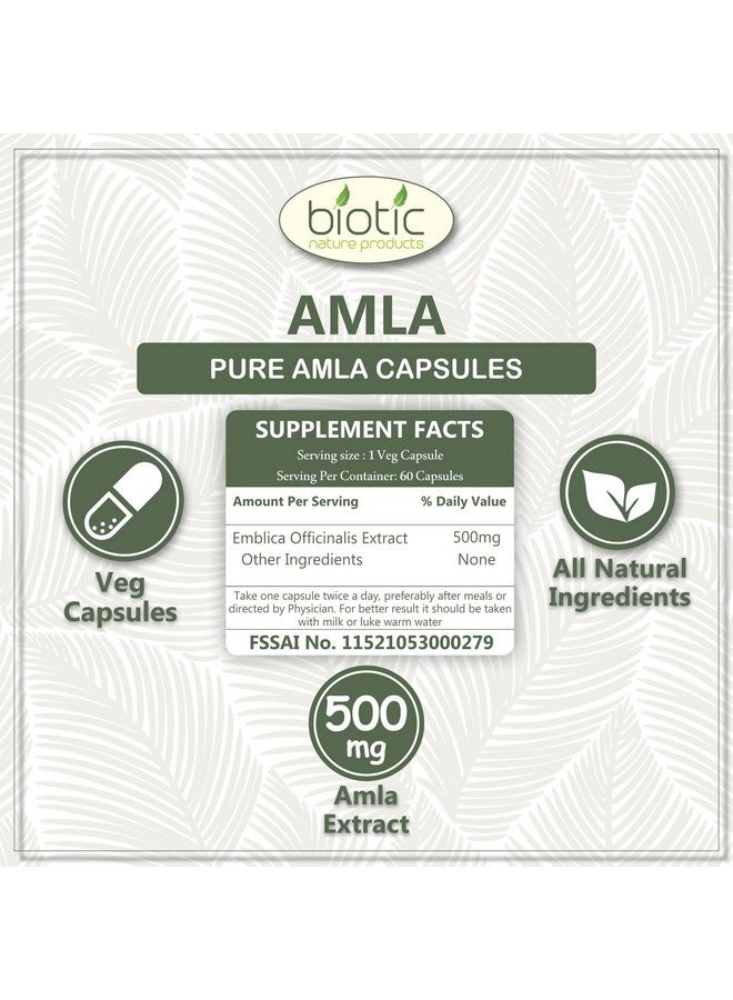 Biotic كبسولات أملاء البيوتيك - كبسولات التوت الهندي - مستخلص إمبليكا أوفيشيناليس 500 ملغ - 120 كبسولة نباتية (عبوة من 2) - Image 3