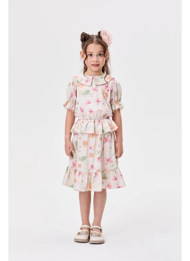 Tenda Floral skirt with ruffles
