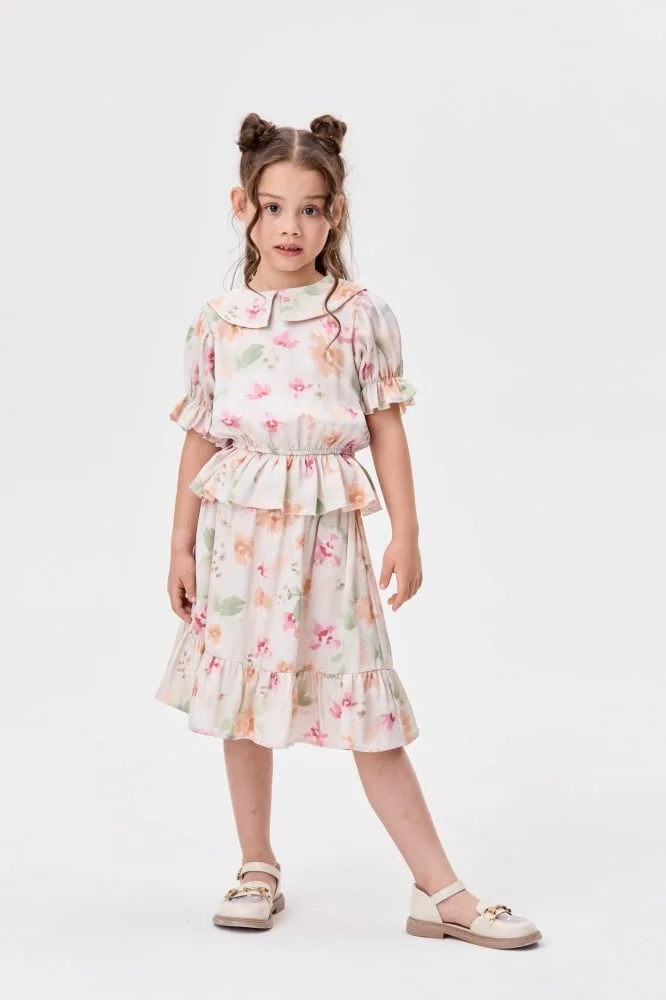 Tenda Floral skirt with ruffles