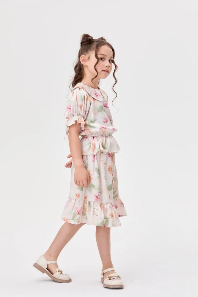 Tenda Floral skirt with ruffles
