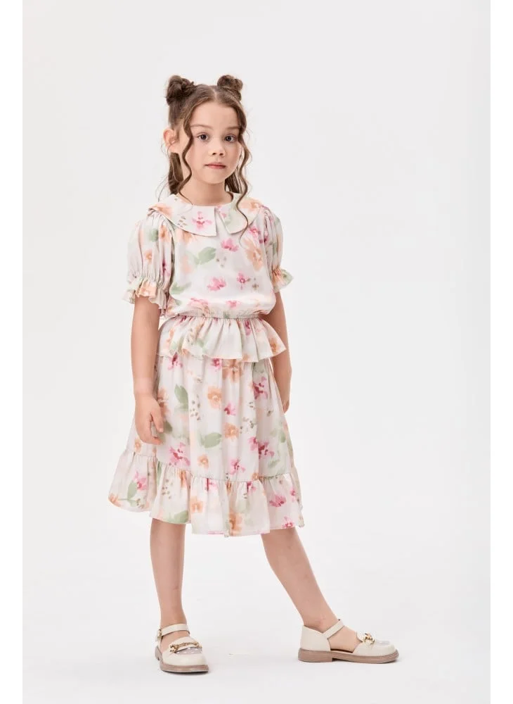 Tenda Floral skirt with ruffles