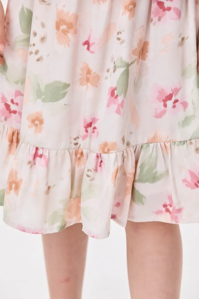 Tenda Floral skirt with ruffles