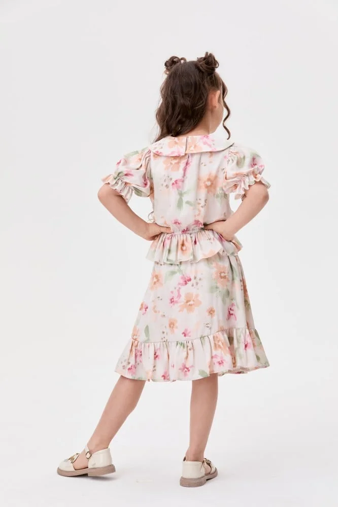 Tenda Floral skirt with ruffles
